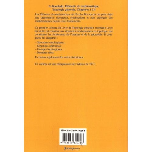 Topologie Générale - Chapitres 1 À 4