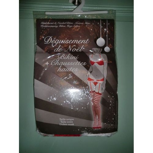 Deguisement De Noël Bikini Et Chaussettes Hautes
