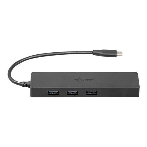 i-Tec USB C Slim 3-port HUB with Gigabit Ethernet adapter - Concentrateur (hub) - 3 x SuperSpeed USB 3.0 + 1 x 10/100/1000 - de bureau