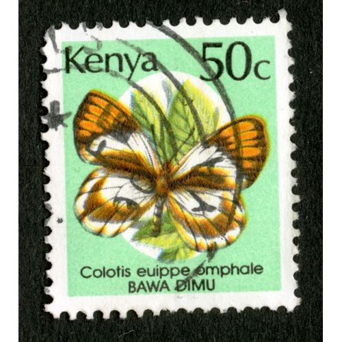 Timbre Oblitéré Kenya, Colotis Euippe Omphale, Bawa Dimu, 50 C