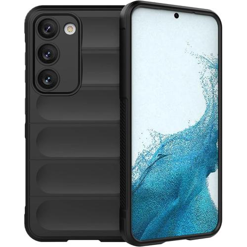 Coque Silicone Liquide Pour Samsung Galaxy S23+ 5g Noir Avec Protection Anti-Germes Et Doublure Douce En Microfibre, Housse Full Bod