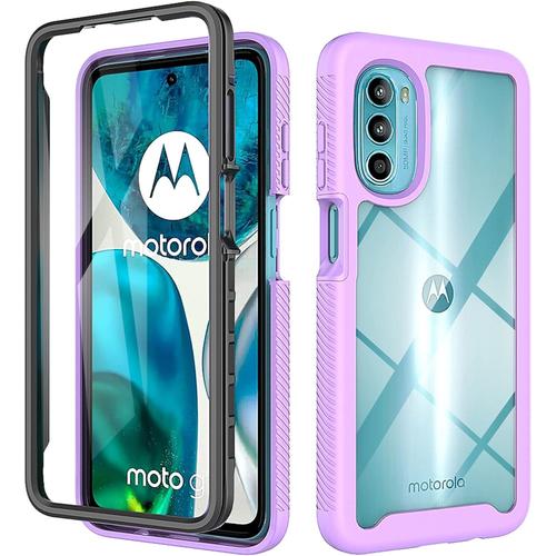 Coque Transparente Pour Motorola Moto E32/E32s Antichoc Housse Full Body Protection, Étui Antipoussière Incassable Avec Protecteur