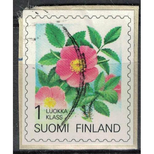 Finlande 1994 Oblitéré Used Sur Fragment Plante Flower Rosa Acicularis Su