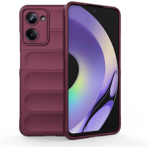 Coque Silicone Liquide Pour Realme 10 Pro Violet Foncé Avec Protection Anti-Germes Et Doublure Douce En Microfibre, Housse Full Bod