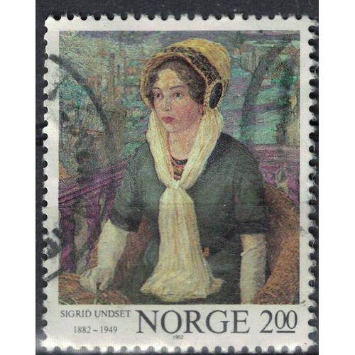 Norvège 1982 Oblitéré Used Écrivain Sigrid Undset Romancière Su