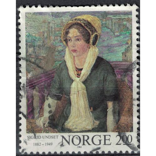 Norvège 1982 Oblitéré Used Écrivain Sigrid Undset Romancière Su
