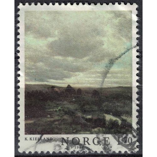 Norvège 1981 Oblitéré Used Paysage Peinture De Kitty Lange Kielland Artiste Peintre Su