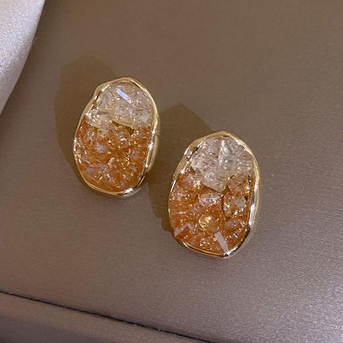 Boucles D'oreilles Géométriques Carrées En Cristal Champagne Pour Femmes, Nouveau Design, Dégradé, Bijoux De Mode, Accessoires De Fête De Luxe, 2023