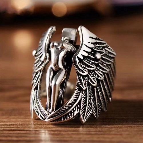 Bague De Couple Vintage En Alliage D'acier Au Titane Pour Femmes, Théâtre Punk Rétro, Hip Hop Rock, Bijoux De Fête, Accessoires, Jz218