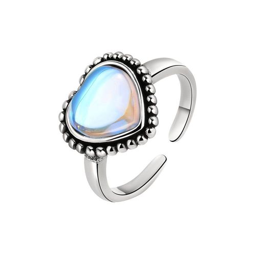 Bagues Boho Vintage Tibétain En Argent Et Pierre De Lune Pour Femmes, Bijoux De Filles, Cadeau De Mariage, Jz367