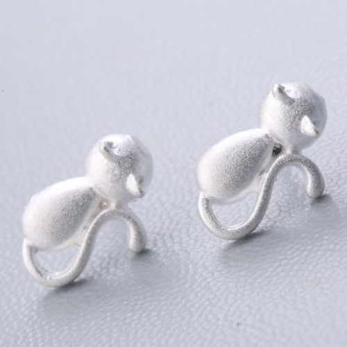 Boucles D'oreilles En Argent 925 Pour Femme, Piercing Tendance, Étoile, Lune, Chat, C?Ur, Croix, Cadeau De Bijoux De Mariage Élégant