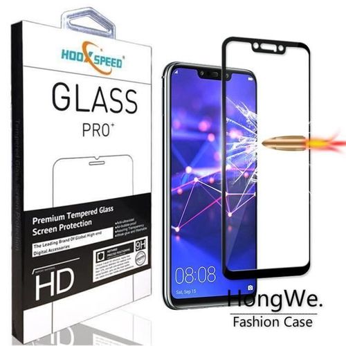 Hongwe Huawei Mate 20 Lite (6.3) Film Protecteur Ecran - Verre Trempe De Pleine Couverture Pour Huawei Mate 20 Lite Noir