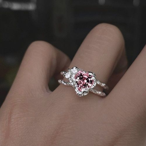Bagues Romantiques Avec Ailes D'ange Et De Démon Pour Femmes, Anneau De Doigt Avec Pierre De Lune, Ajustable, À La Mode, Bijoux De Fête, Jz586
