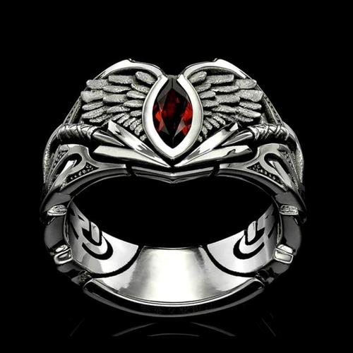 Bague Gothique Vintage Pour Homme Et Femme, Aile D'ange, Cheval, ?Il De L'abîme, Bijoux À La Mode, Jz224