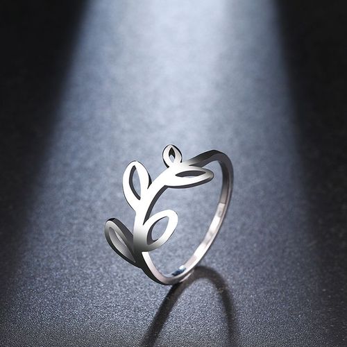Dotifi-Bague En Forme D'arbre En Acier Inoxydable Pour Femme, Design Simple, Cadeau De Fête, Document Doré, Mode, R207