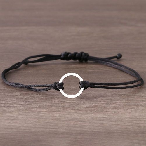 Bracelets Tressés À La Main En Acier Inoxydable Pour Femmes, Cercle Minimaliste, Ulporte-Bonheur Noire Et Rouge, Breloque À La Mode, Bijoux Cadeaux, Nouveau