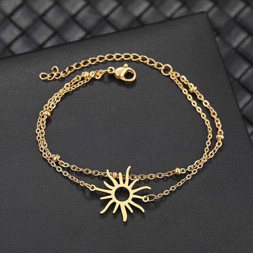Bracelets En Acier Inoxydable Pour Femmes, Mode Coréenne, Soleil Délicat, Perle Multicouche, Breloques Jocharms, Bijoux Pour Filles, Cadeaux Kpop