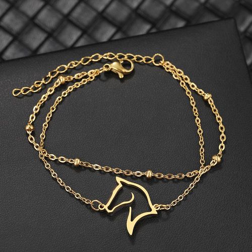 Joline-Bracelets Multicouches En Acier Inoxydable Pour Femme, Perle, Tête De Cheval, Pendentif, Charme Esthétique, Bijoux Cadeaux, Mode