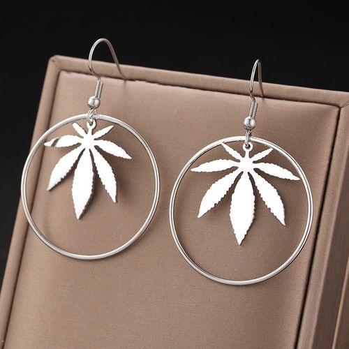 Boucles D'oreilles En Acier Inoxydable Pour Femmes, Amulette De Cuir Chevelu, Cercle Géométrique, Pendentif De Mode, Bijoux De Tempérament Pour Filles, 03/Wear