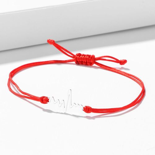 Bracelets Tressés À La Main En Acier Inoxydable Pour Femmes, Bracelet À Breloques, Battement De Coeur Doux, Ulrouge Noire Porte-Bonheur, Bijoux À La Mode, Cadeaux De Fête