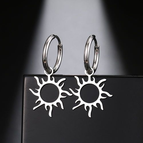 Boucles D'oreilles Gothiques En Acier Inoxydable Pour Femme, Punk, Croix, Minimaliste, Coeur, Soleil, Mode, Pmotcharm, Bijoux, Cadeaux De Ix