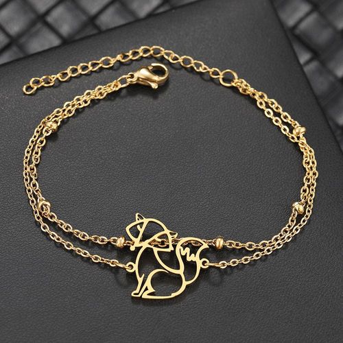 Bracelets En Acier Inoxydable Pour Femme, Pendentif Renard Élégant, Perle Multicouche, Bijoux Jocharms, Cadeaux De Ix, Mode Kpop