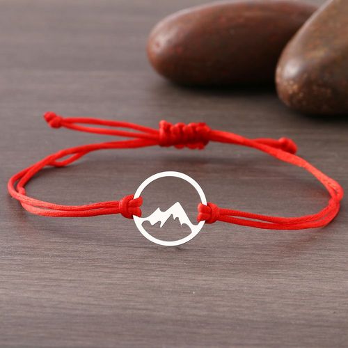 Bracelets Ronds Creux En Acier Inoxydable Pour Femme, Pics Tressés À La Main, Ulnoire Et Rouge, Porte-Bonheur, Bijoux À La Mode