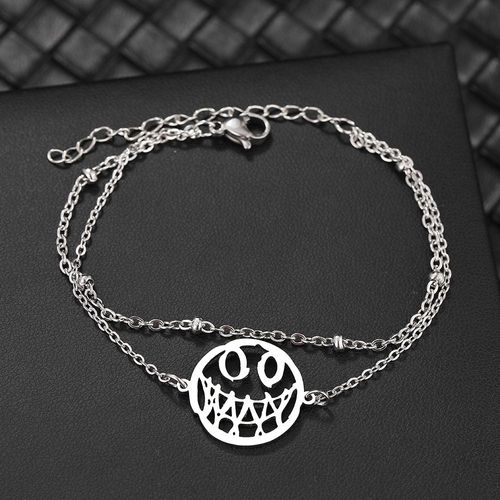 Bracelets En Acier Inoxydable Pour Femmes, Bijoux Hip Hop, Visage D'hélicoptère, Perle Multicouche, Jocharms, Cadeaux De Fête, Mode