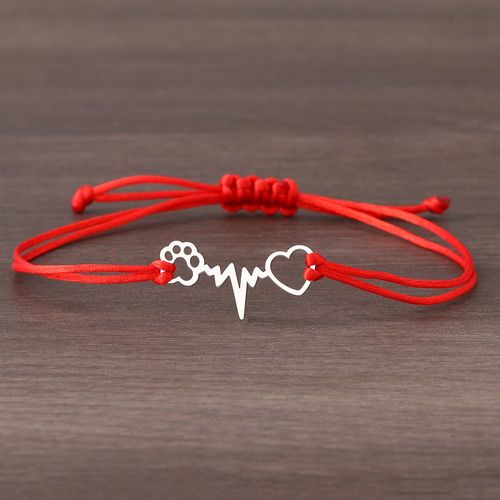Bracelets Porte-Bonheur En Acier Inoxydable Pour Femmes, Accessoires De Mode, Tressé À La Main, Corde Rouge Noir, Porte-Bonheur, Bijoux