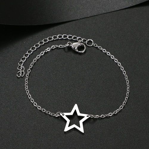 Bracelet Étoile Creuse En Acier Inoxydable Pour Femme, Bijoux Simples, Breloque Jocharm, Fête De Mariage, Meilleurs Cadeaux Pour Amis, Mode