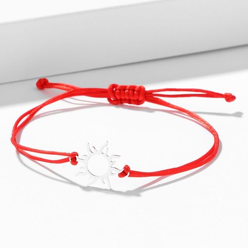 Bracelets En Acier Inoxydable Tressés À La Main Pour Femmes, Totem Du Soleil, Accessoires De Mode, Ulnoire Et Rouge, Porte-Bonheur, Bijoux Cadeaux