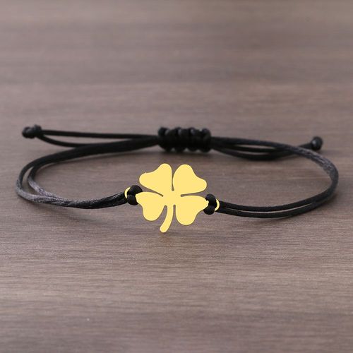 Bracelets En Acier Inoxydable Tressés À La Main Pour Femme, Bijoux Porte-Bonheur, Corde Noire Et Rouge, Breloques À La Mode, Cadeaux De Ix