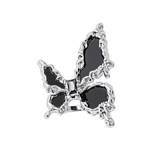 Bague Papillon Noire Exagérée Européenne Et Américaine Pour Femme, Bijoux De Fête De Noël, Accessoires Insolites, Nouveau Design, 2022