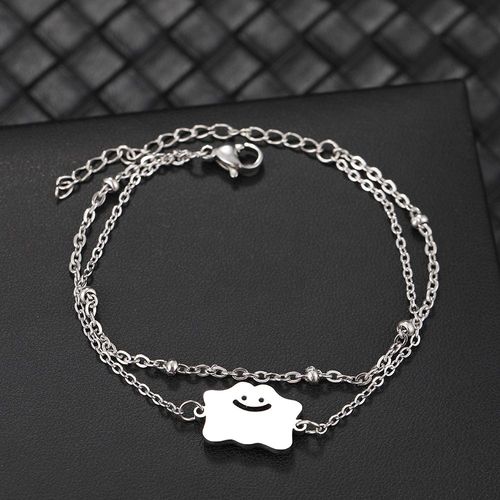 Jocute-Bracelets Fantôme En Acier Inoxydable Pour Femme, Pendentif Fantôme, Perle Multicouche, Charme Esthétique, Bijoux À La Mode, Cadeaux Fille