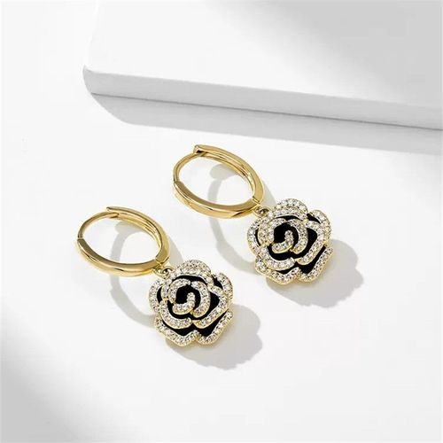 Boucles D'oreilles Huggie Hoop Pour Femme, Conception Coréenne, Zinsons On Rose Flower, Piercing D'oreille, Cartilage, Fête De Mariage, Bijoux Cadeau, Dz526, 2023