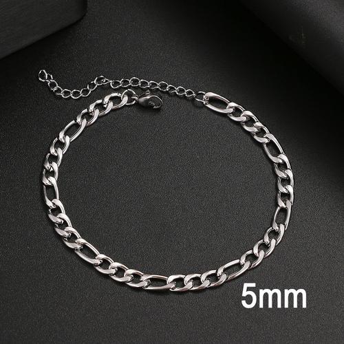 Bracelets Classiques En Acier Inoxydable Pour Hommes, Largeur De Tempérament 5/6 Mm, Bijoux Cadeaux De Fête Entre Amis