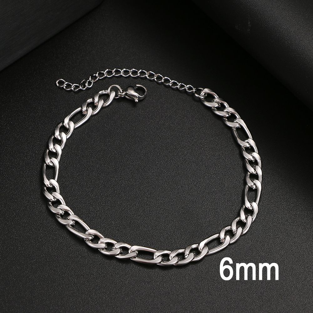 Bracelets Classiques En Acier Inoxydable Pour Hommes, Largeur De Tempérament 5/6 Mm, Bijoux Cadeaux De Fête Entre Amis