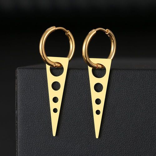 Boucles D'oreilles Triangle Inversé Pour Femme, Acier Inoxydable, Punk, Hip Hop, Style Gothique, Charme, Mode, Bijoux, Cadeau De Ixde Mariage