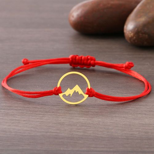 Bracelets Ronds Creux En Acier Inoxydable Pour Femme, Pics Tressés À La Main, Ulnoire Et Rouge, Porte-Bonheur, Bijoux À La Mode