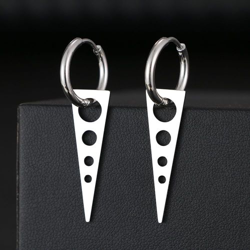 Boucles D'oreilles Triangle Inversé Pour Femme, Acier Inoxydable, Punk, Hip Hop, Style Gothique, Charme, Mode, Bijoux, Cadeau De Ixde Mariage