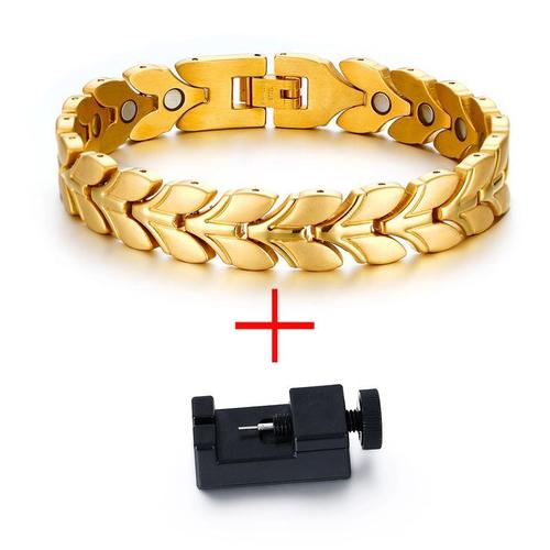 Vnox-Bracelets De Blé Magnétiques Pour Hommes, Power Gold Document