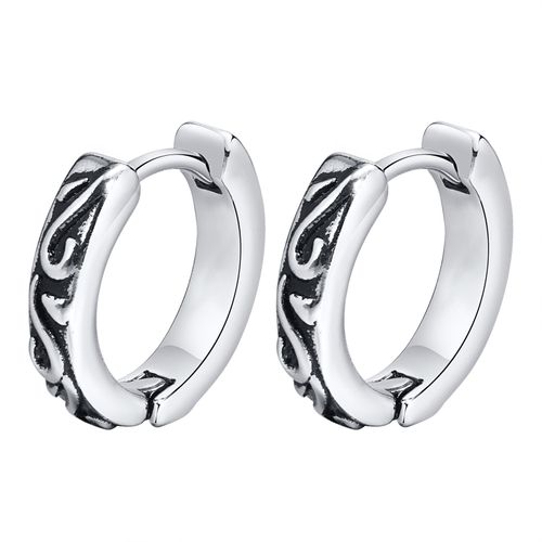 Vnox Rock Punk Dragon ¿ Boucles D'oreilles Huggie Pour Hommes, Piercing D'oreille En Métal En Acier Inoxydable À La Mode, Bijoux Antiallergiques