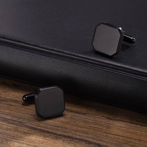 Vnox-Lèvent De Manchette Personnalisés Gratuits Pour Hommes, Boutons De Manchette De Chemise En Acier Inoxydable Noir, Accessoire De Bouton, Cadeaux De Mariage Personnalisés Pour Garçon D'honneur