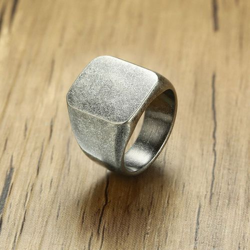 Vnox-Oral Alières Gothiques En Acier Inoxydable Pour Hommes, Punk, Pierre Noire, Bague Pinky, Document Doré, Gros Bijoux Fraternels Pour Adolescents, Garçons
