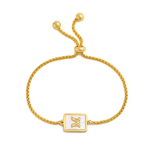 Vnox ¿ Bracelets Initiales Pour Femmes, Bracelets À Chaîne Ajustable En Acier Inoxydable De Couleur Or, 26 Lettres De L'alphabet, A-Z