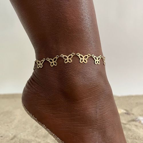 Vnox-Bracelets De Cheville Superposés Pour Femmes, Perles En Acier Inoxydable Pour Document Doré, Gourmette De Salle, Accessoire De Vacances D'été Empilable