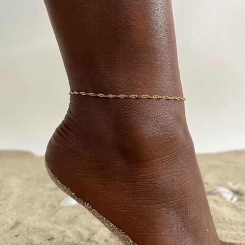 Vnox-Bracelets De Cheville Superposés Pour Femmes, Perles En Acier Inoxydable Pour Document Doré, Gourmette De Salle, Accessoire De Vacances D'été Empilable