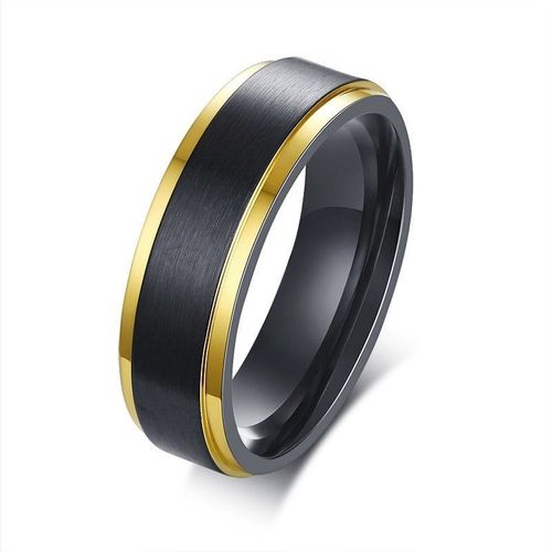 Vnox-Bague De Queue Noire En Acier Inoxydable Pour Hommes Et Femmes, 6mm, Bord De Ligne De Document, Bande Unique, Surface 256, Alliance Masculine Décontractée, Bijoux