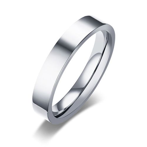 Vnox-Bague Classique Unisexe En Acier Inoxydable De 4mm, Alliance Simple Pour Femmes Et Hommes, Bijoux En Forme De Cheminée, Or Rose, Bande De Mariage Pour Documents