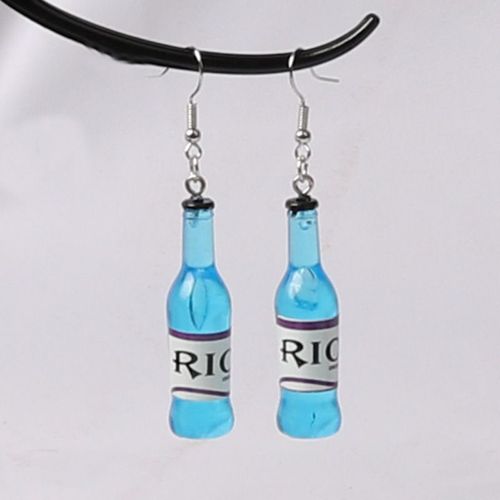 Mini Boucles D'oreilles Pendantes En Résine Pour Femmes, Simulation Créative De Bouteille De Cocktail, Mini, Vin Rouge, Vente En Gros, Bijoux